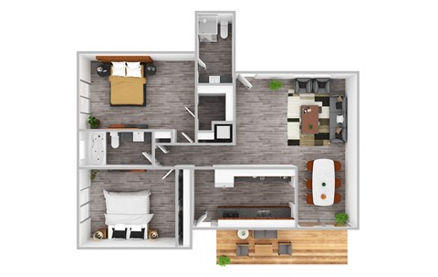 2 bedroom floor plan  the residences at